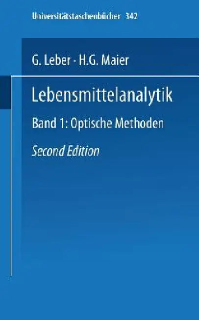 Buy Lebensmittelanalytik (English, G. Leber | H. G. Maier) Online at Best Price - BookBajar