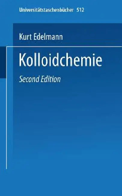 Buy Kolloidchemie (English, K. Edelmann) Online at Best Price - BookBajar