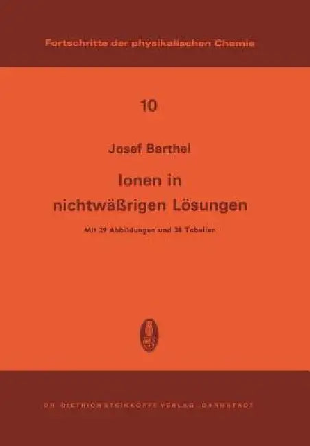 Buy Ionen in Nichtwässrigen Lösungen (English, J. Barthel) Online at Best Price - BookBajar