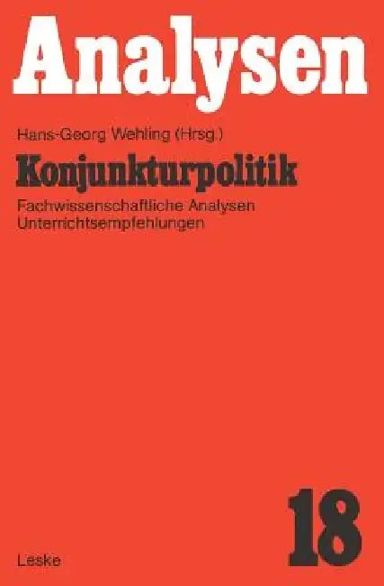 Buy Konjunkturpolitik (English, Hans-Georg Wehling) Online at Best Price - BookBajar