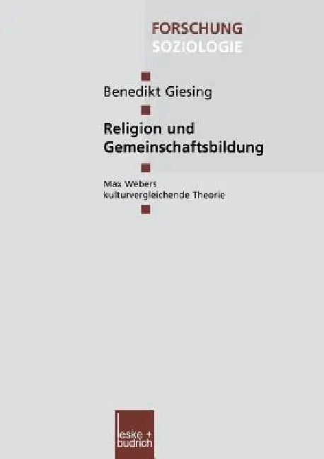 Religion Und Gemeinschaftsbildung (English, Benedikt Giesing) - Image 1 - BookBajar