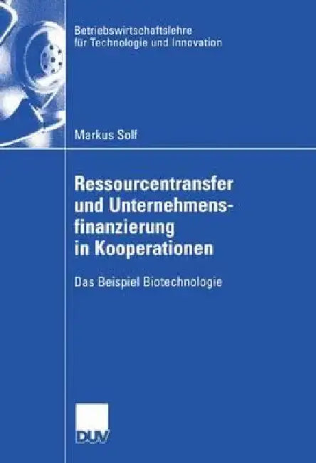 Buy Ressourcentransfer Und Unternehmensfinanzierung in Kooperationen (English, Markus Solf) Online at Best Price - BookBajar
