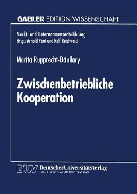 Buy Zwischenbetriebliche Kooperation (English, Marita Rupprecht-Däullary) Online at Best Price - BookBajar