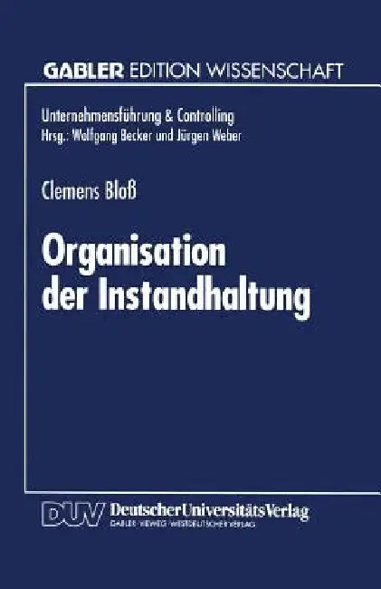 Organisation Der Instandhaltung (English, Clemens Bloß) - Image 1 - BookBajar