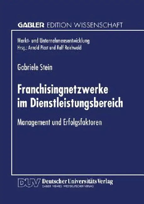 Franchisingnetzwerke Im Dienstleistungsbereich (English, Gabriele Stein) - Image 1 - BookBajar