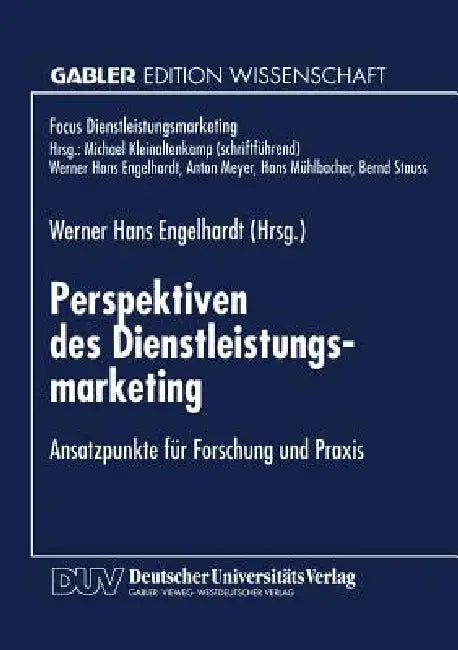 Buy Perspektiven Des Dienstleistungsmarketing (English, Werner H. Engelhardt) Online at Best Price - BookBajar