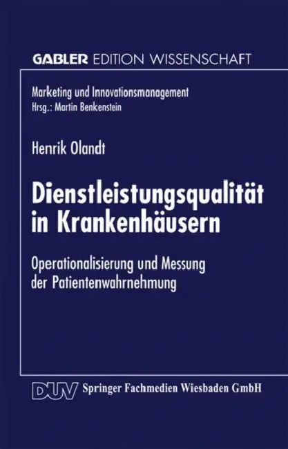 Dienstleistungsqualität in Krankenhäusern (English, Henrik Olandt) - Image 1 - BookBajar