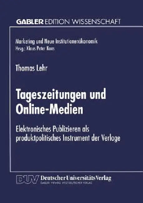 Tageszeitungen Und Online-Medien (English, Thomas Lehr) - Image 1 - BookBajar
