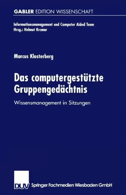 Das Computergestützte Gruppengedächtnis (English, Marcus Klosterberg) - Image 1 - BookBajar