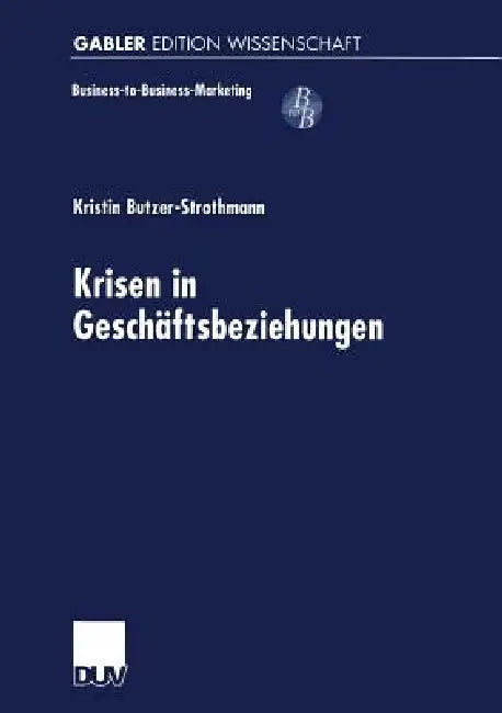 Krisen in Geschäftsbeziehungen (English, Kristin Butzer-Strothmann) - Image 1 - BookBajar
