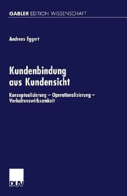 Kundenbindung Aus Kundensicht (English, Andreas Eggert) - Image 1 - BookBajar