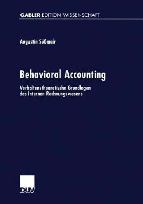 Buy Behavioral Accounting (English, Augustin Süßmair) Online at Best Price - BookBajar