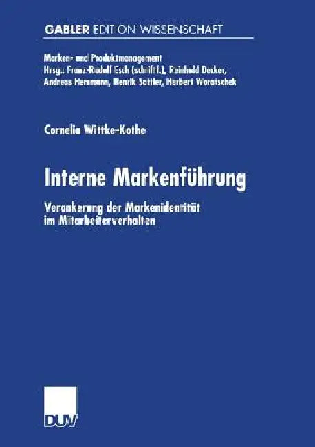 Interne Markenführung (English, Cornelia Wittke-Kothe) - Image 1 - BookBajar