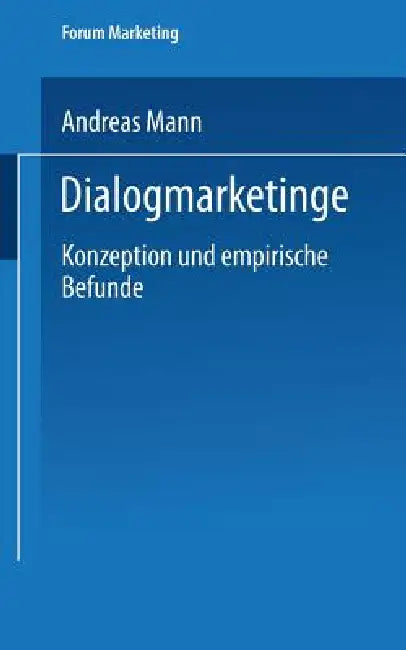Buy Dialogmarketing (English, Andreas Mann) Online at Best Price - BookBajar