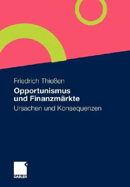 Opportunismus Und Finanzmärkte (English, Friedrich Thießen) - Image 1 - BookBajar