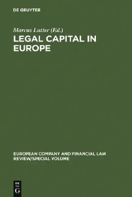 Buy Legal Capital in Europe (English, Marcus Lutter) Online at Best Price - BookBajar