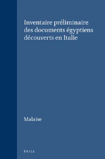 Inventaire préliminaire des documents égyptiens découverts en Italie (English, Malaise) - Image 1 - BookBajar