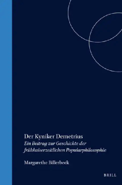 Der Kyniker Demetrius (English, Margarethe Billerbeck) - Image 1 - BookBajar