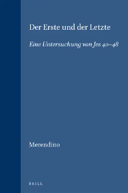 Buy Der Erste Und Der Letzte (English, Rosario Pius Merendino) Online at Best Price - BookBajar