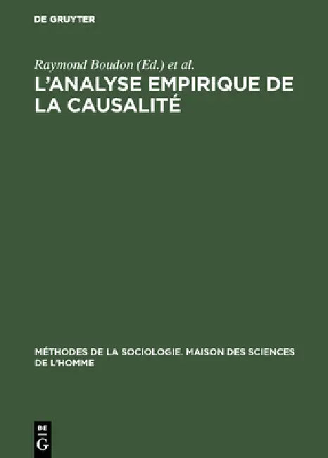 L'analyse empirique de la causalité (English, Raymond Boudon | Paul Lazarsfeld) - Image 1 - BookBajar