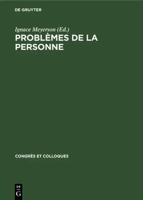 Buy Problèmes de la Personne (English, Ignace Meyerson) Online at Best Price - BookBajar
