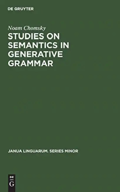 Buy Studies on Semantics in Generative Grammar (English, Noam Chomsky) Online at Best Price - BookBajar