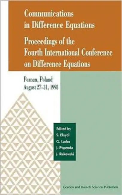 Buy Communications in Difference Equations (English, Saber N. Elaydi) Online at Best Price - BookBajar
