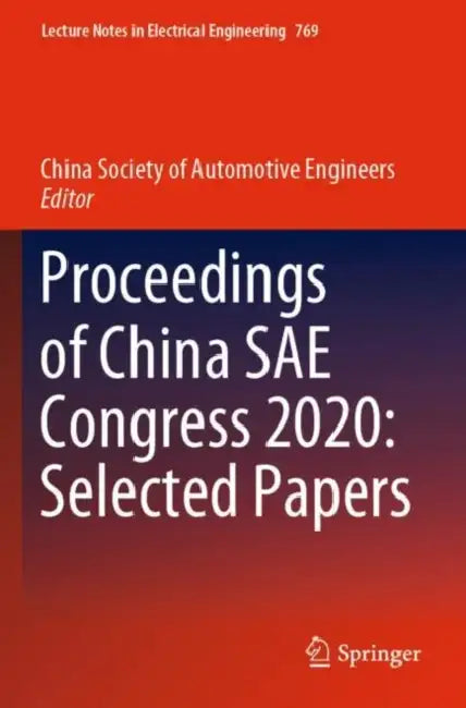Buy Proceedings of China SAE Congress 2020 (English, China Society of Automotive Engineers) Online at Best Price - BookBajar